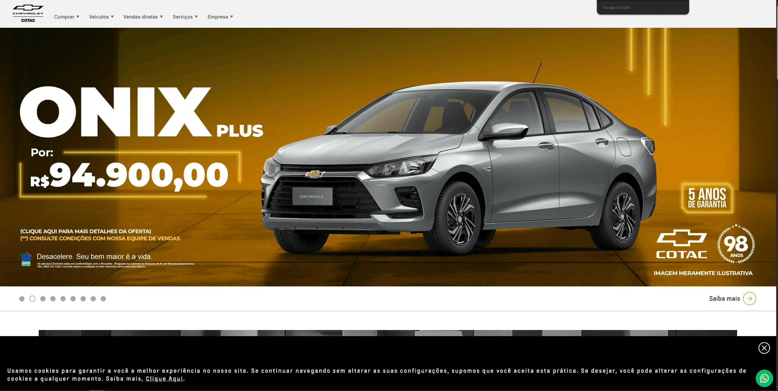 Cotac Chevrolet — website screenshot